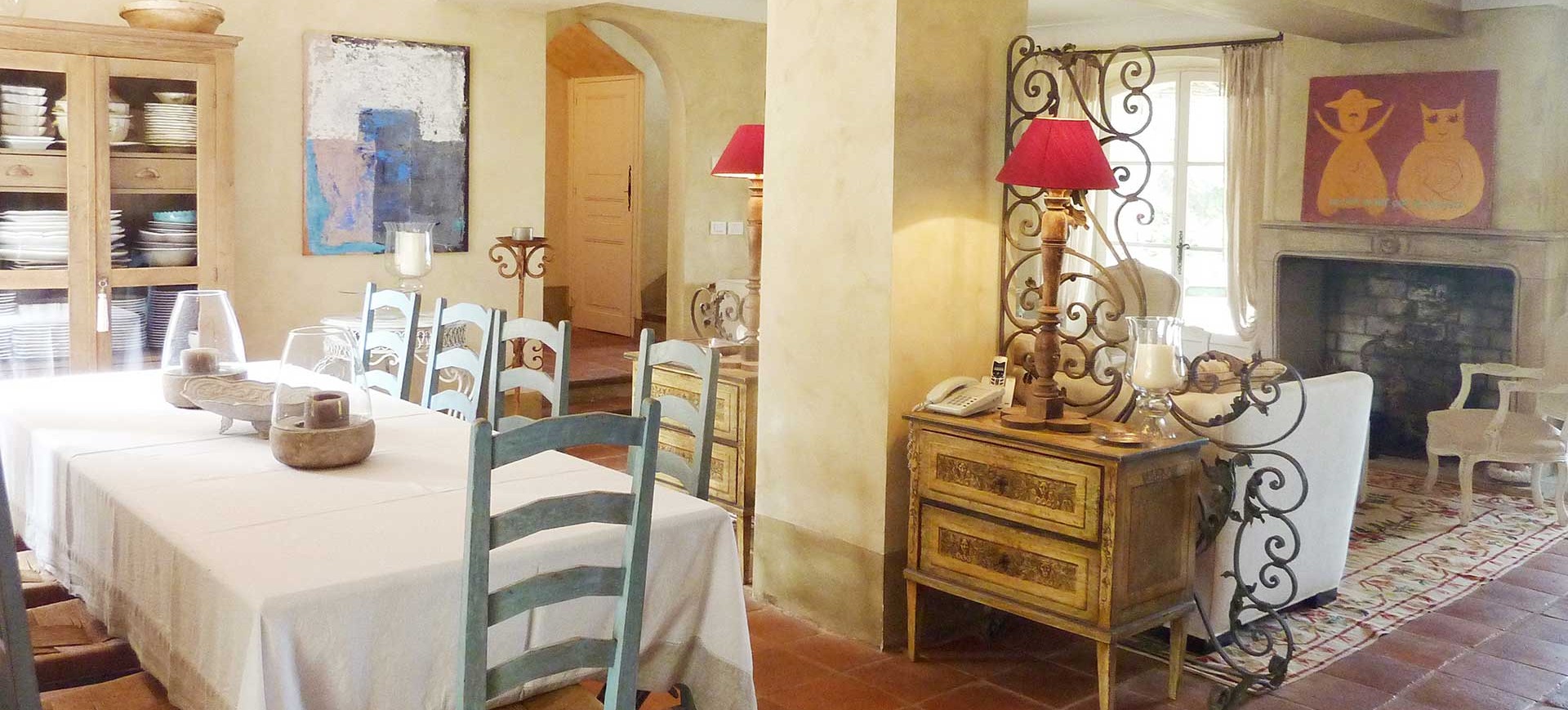 Dining area at Villa Florentina, Saint-Tropez