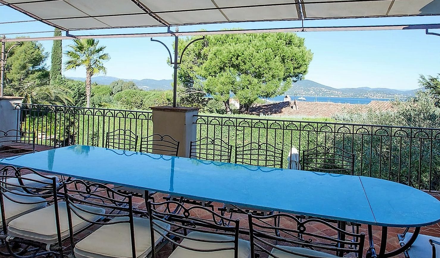 Terrace at Villa Marinella, Saint-Tropez